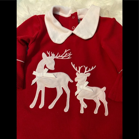 Red Christmas Reindeer top Size 3T - Picture 2 of 6